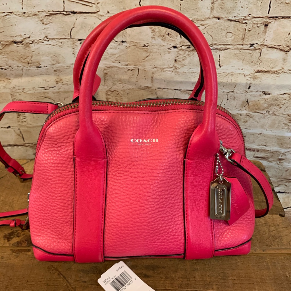 Coach Mini Preston Satchel In Pink Ruby